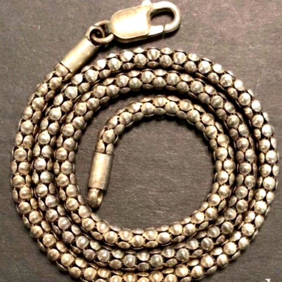 Silpada Vintage Sterling Silver Popcorn Chain Necklace (4mm) - Picture 1 of 7